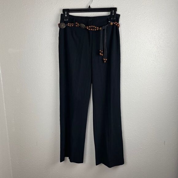 NWT Multiples Black Slacks and Belt Size 10 - Picture 1 of 8